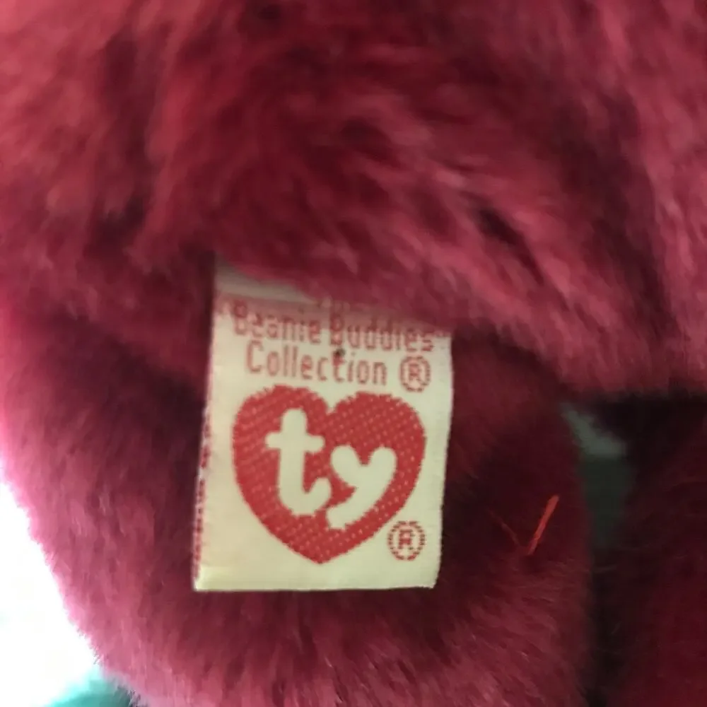 Ty Beanie‎ Buddies Teal Red Bear Plush Lot 1998 2001 Stuffed Animal Toy